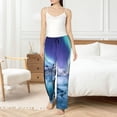 thumbnail image 4 of Pofeuu Night At Lake Aurora 1 Print Women's Fashion Pajama Pants with Pockets Comfy Drawstring Sleep Lounge Bottoms-Medium, 4 of 6