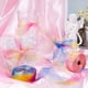thumbnail image 4 of Cinta de organza arcoíris de 50 yardas con ribete de color transparente, gasa rizada iridiscente, grogrén de poliéster, cintas bordadas brillantes, 4 of 5