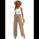 thumbnail image 2 of Pantalones Anchos de Salón para Mujer, Color Caqui, Talla XXL, 2 of 8