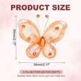 thumbnail image 2 of Uxcell 12Pcs Butterflies for Crafts 2.2" Organza Butterflies for DIY Craft Home Decor Orange, 2 of 6
