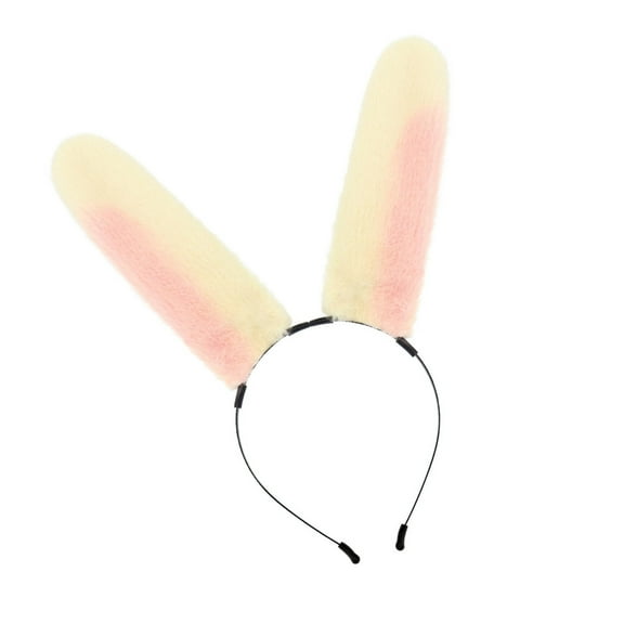 FENOHREFE Rabbits Ears Hairband Photo Props Furry Hair Hoop Headband Party Headpiece Fun Headbands for Music Festival