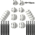 thumbnail image 1 of Organizador de cables de 20 piezas, 10 soportes para cables y 10 bridas para cables. Clips autoadhesivos para cables USB, de carga y de audio., 1 of 8