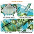 thumbnail image 3 of 2-Pack Waterproof Travel Laundry Bag Lightweight Polyester Duffle with Top Handle for Beach/Camping/School Palm Leaves and Coconuts, 3 of 7
