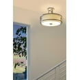 thumbnail image 3 of Kira Home Linx 16" 3-Light Semi-Flush Mount Ceiling Light, Outer Mesh Shade, Inner White Fabric Shade, Brushed Nickel, 3 of 6