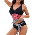thumbnail image 2 of Liacowi Womens Tribal Printed Two Piece Tankini Set Tummy Control Soft Elastic Sporty Swimsuits with Shorts Bikini Bathing Suits, 2 of 6