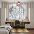 thumbnail image 5 of Vintage White Beige Floral Kitchen Curtains 63 Inch Length, Abstract Art Flower Grommet Top Bedroom Living Room Curtains, Light Filtering Cafe Curtain Drapes 2 Panels Set 84''x63'', 5 of 9