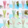 thumbnail image 4 of 25pcs/Set Disposable Paper Straws Creative Glitter Drinking Straw Fashion Birthday Party Supplies Mix Stripes Rietjes Tableware, 4 of 5