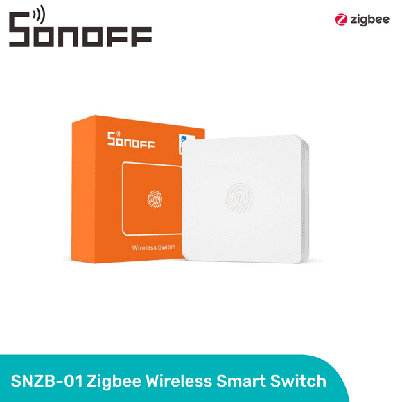SONOFF SNZB-01 Zigbee Commutateur Intelligent Sans Fil, Prend en Charge pour Créer des Scènes Intelligentes, Déclencher les Appareils Connectés sur l'Application Ewelink avec Trois Options de Contrôle