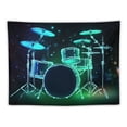 thumbnail image 5 of ONETECH  Teens Drum Kit Tapestries, Rock Music Theme Tapestry for Kids Boys Girls Hip Hop Wall Hangings Large  Grunge Style Wall Art Fashion for Living Room, 5 of 7