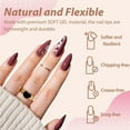 thumbnail image 2 of Livhil 312pcs Medium Almond Gel Nail Tips, Clear Half Matte Press On Nails for Nail Extensions, Fake Acrylic Nails, 2 of 7