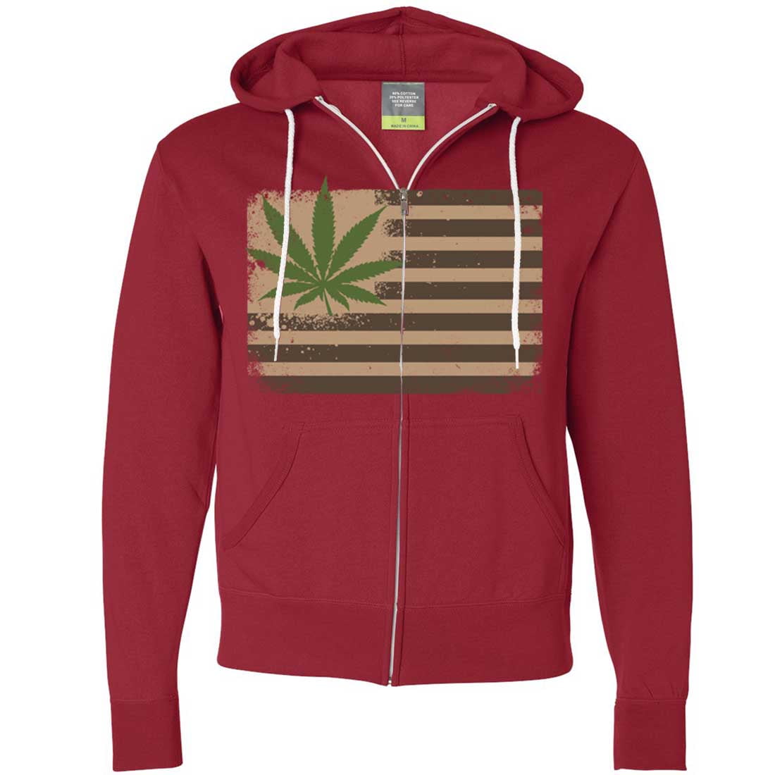 hemp zip up hoodie