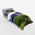 thumbnail image 3 of Ambesonne Summer Bedding Set 4 Pcs, Solar Energy Storm Field, Queen, Green Blue, 3 of 3