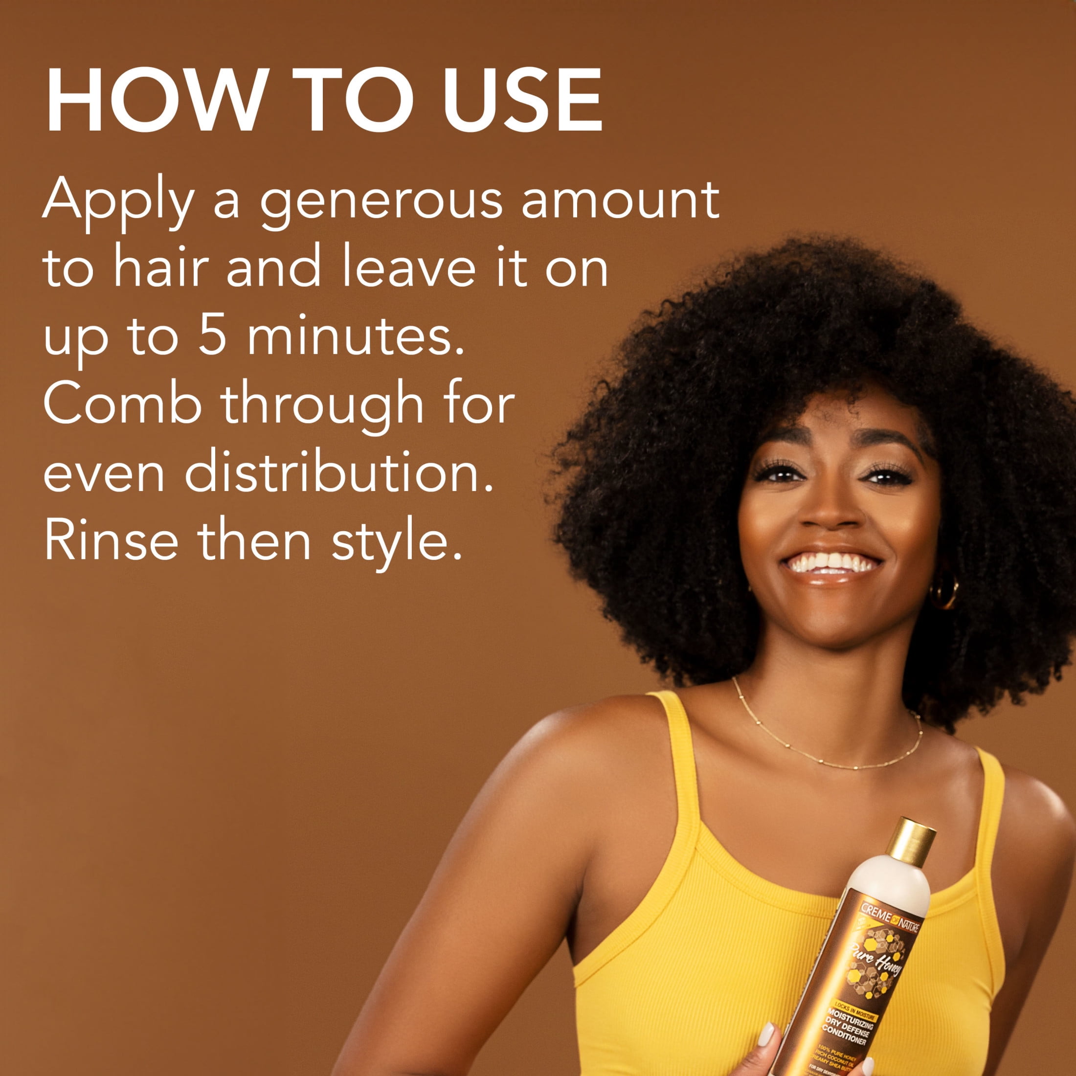 (3 pack) Creme of Nature Pure Honey Dry Defense Conditioner with Coconut Oil & Shea Butter, 12 fl oz