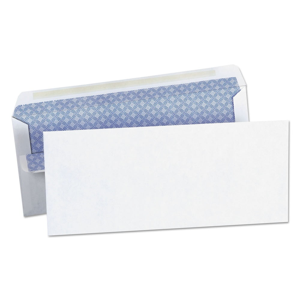UNIVERSAL Self-Seal Business Envelope Security Tint #10 4 1/8 x 9 1/2 White 500/Box 36101