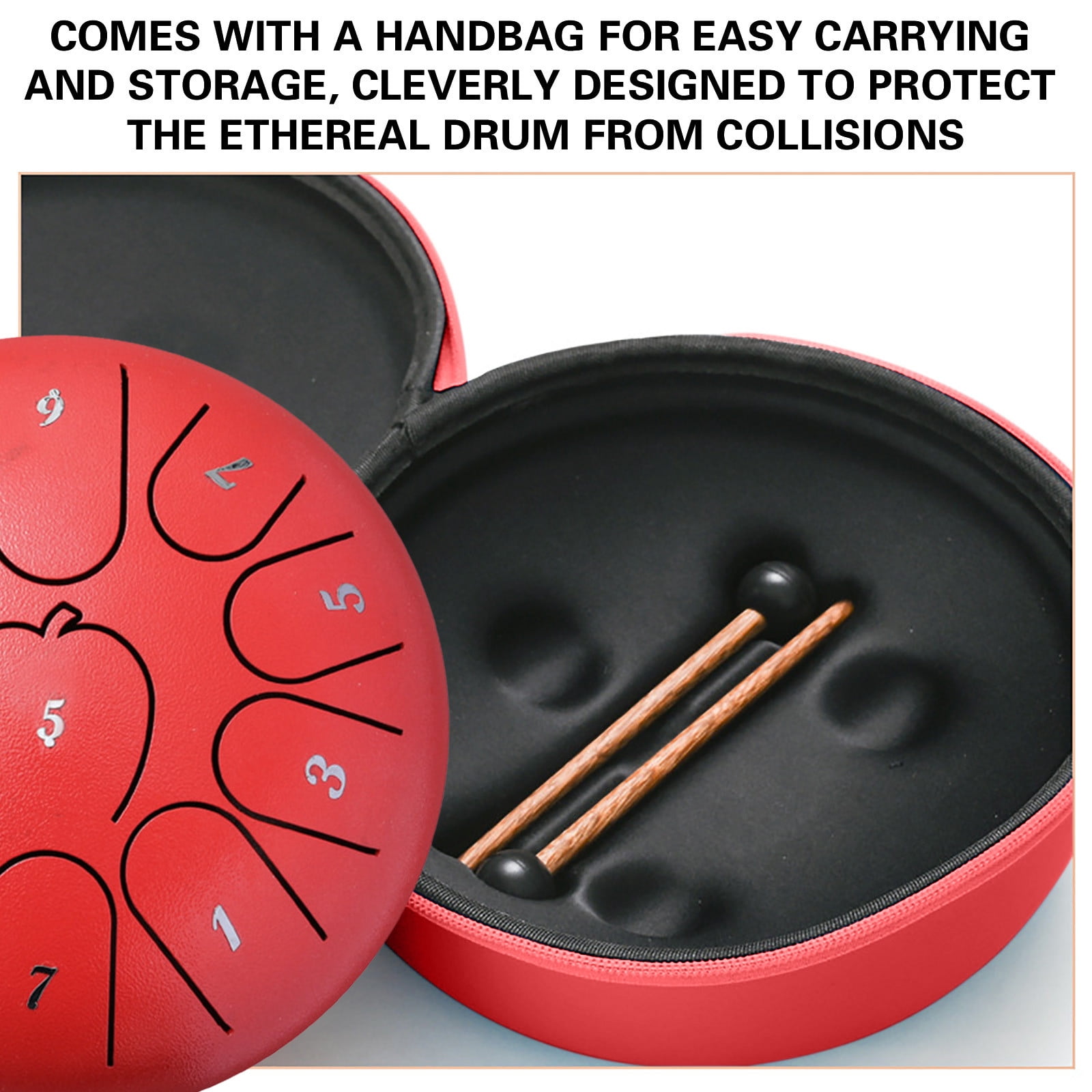 Qocolhg Outdoor Musical Rain Drums, 6 inch 11 Tone C Key Steel Tongue Drums for Outside, Musical Instruments for Toddlers 1-3, Mini Handpan for Meditation Yoga Zen Musical Education, Green