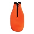 thumbnail image 1 of Funda aislante para botella de cerveza, funda enfriadora de botellas para 330ml, accesorios portátiles ligeros, chaqueta con cremallera para botella Naranja, 1 of 9