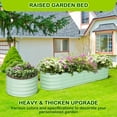 thumbnail image 4 of Galvanized Raised Garden Beds Outdoor,Oval Raised Metal Planter Box with Open Base for Planting Vegetables Flowers Herb,Easy-Assembly, 4 of 9