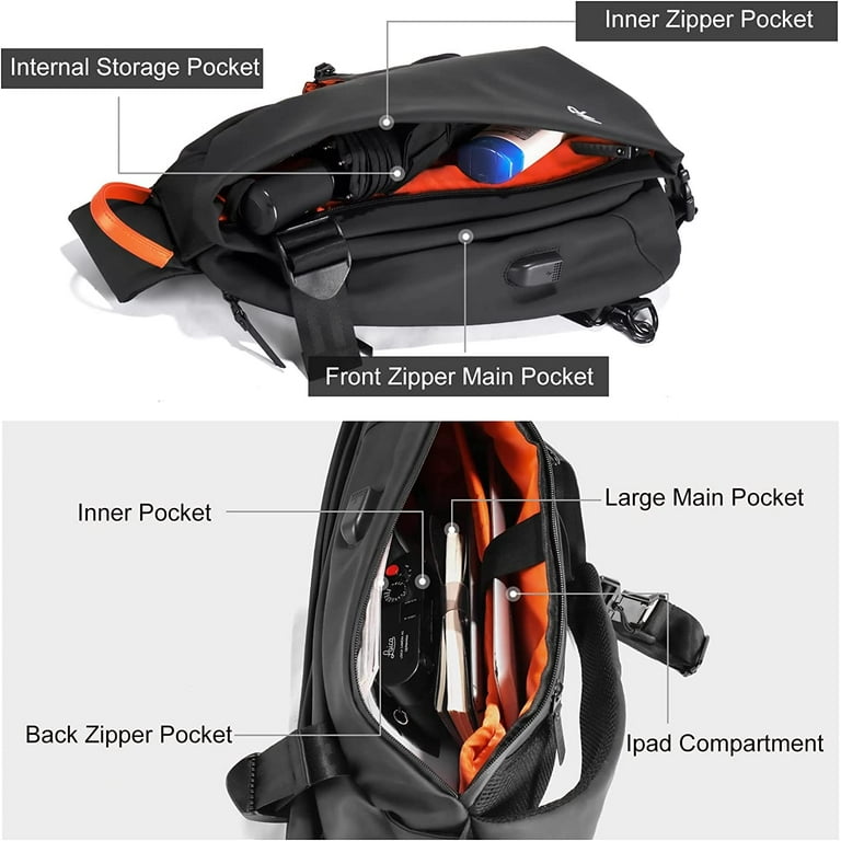 SYCNB Sling Backpack Crossbody Bag for Men Women,Small Backpack One  Shoulder Bag, Water Resistant Chest Bag