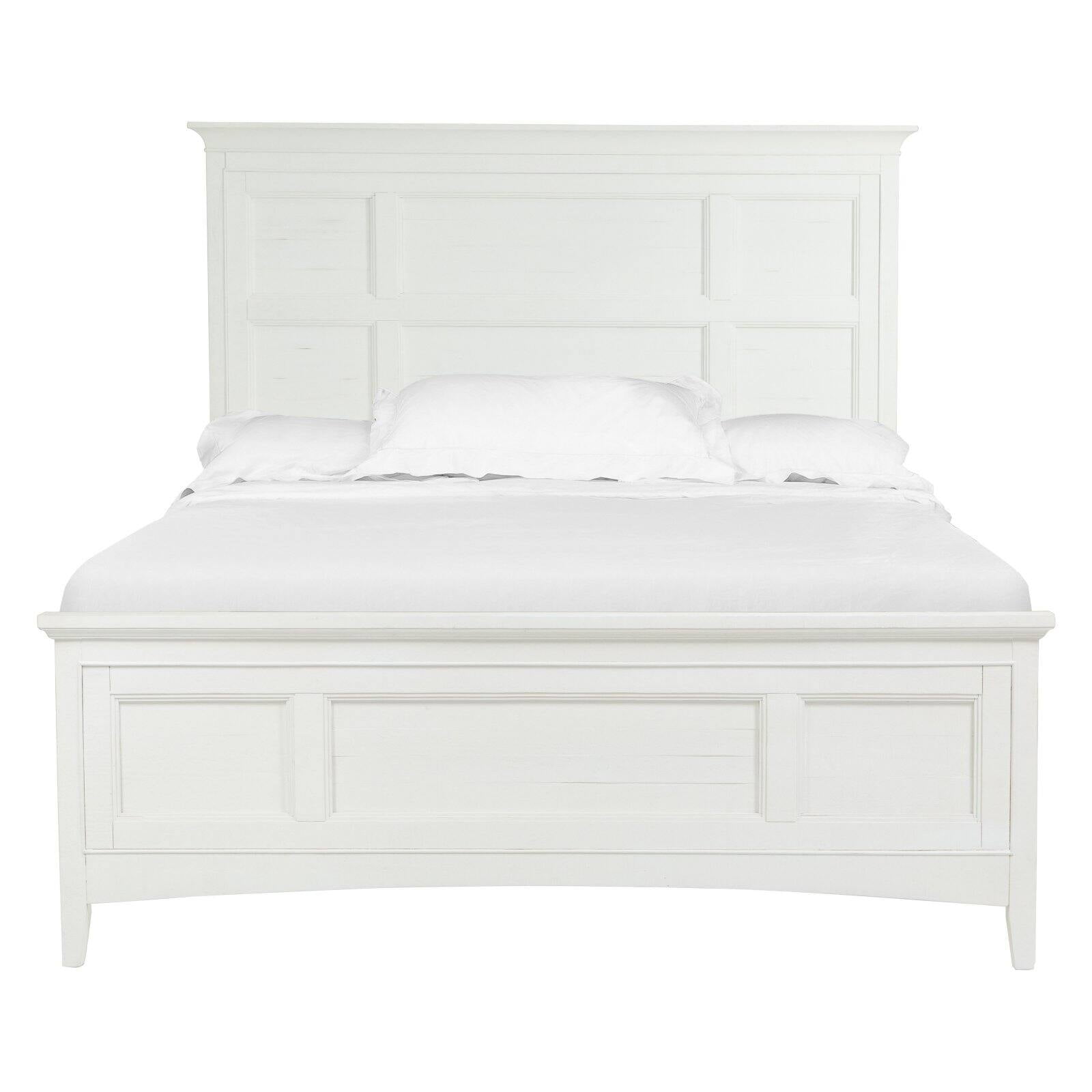 Magnussen Heron Cove Relaxed Traditional Soft White Panel Bed with