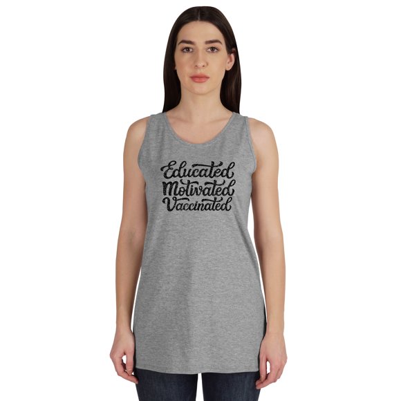 Inkmeso Éduqué Motivé Pro-Vaccin Femmes Débardeurs Occasionnels Tee-Shirt