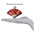 thumbnail image 5 of Old World Christmas 2.75In Folding Fan, Glass, Flowers Decorative 32468, 5 of 6