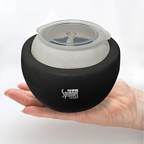 The Beadsmith Spin & String Power Spinner– Plastic Spinning Wheel with 3 Cups & 2 Needles –Requires 2 AA Batteries – Quickly & Efficiently String Seed Beads for Jewelry, Fringe and DIY arts & crafts