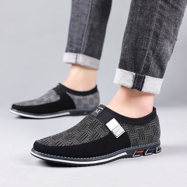 Zapatos casuales Prince planos 48 de caña baja 52 zapatos de hombre talla grande 53 sin cordones