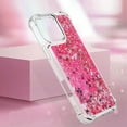thumbnail image 6 of Case for iPhone 16 Pro Case Glitter Bling Liquid Cute Clear Phone Case,Floating Quicksand Shockproof Protective Bumper Soft TPU Cover for iPhone 16 Pro 6.3 inch Love Pink YB, 6 of 14