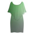 thumbnail image 3 of Gray Green Gradient Women's Off The Shoulder Ruffles Summer Wedding Guest Loose Casual Party Beach Dress, 3 of 9