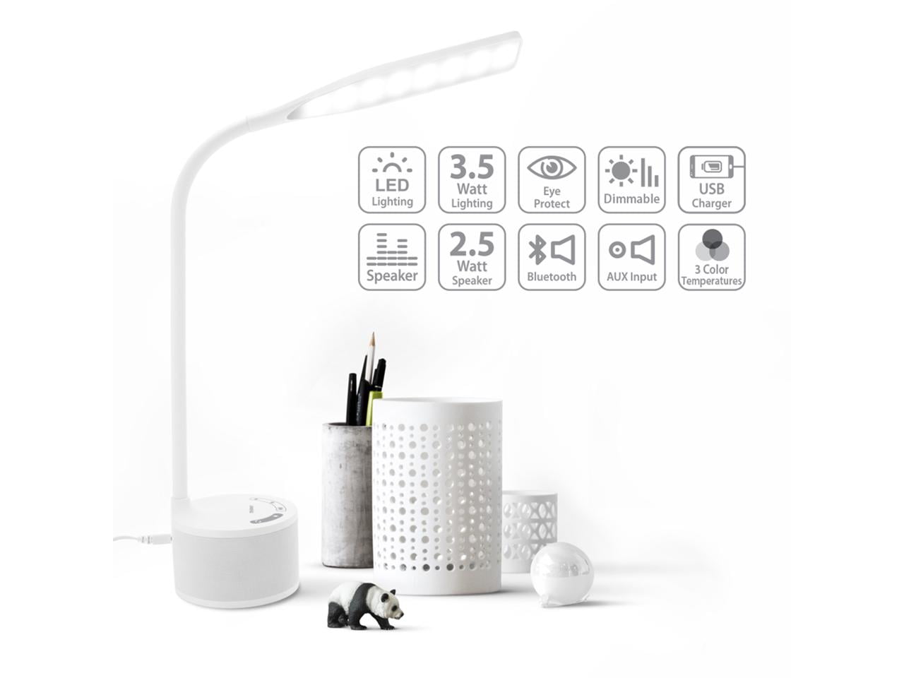 tenergy led desk lamp with bluetooth speaker
