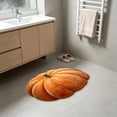 thumbnail image 5 of Fall Pumpkin Shaped Bath Mat,Fluffy Absorbent Diatomaceous Earth Doormat,Thanksgiving Non Slip Stain Resistant Rug for Bathroom Bedroom Entryway Harvest Home Decor,15.74x23.62", 5 of 6