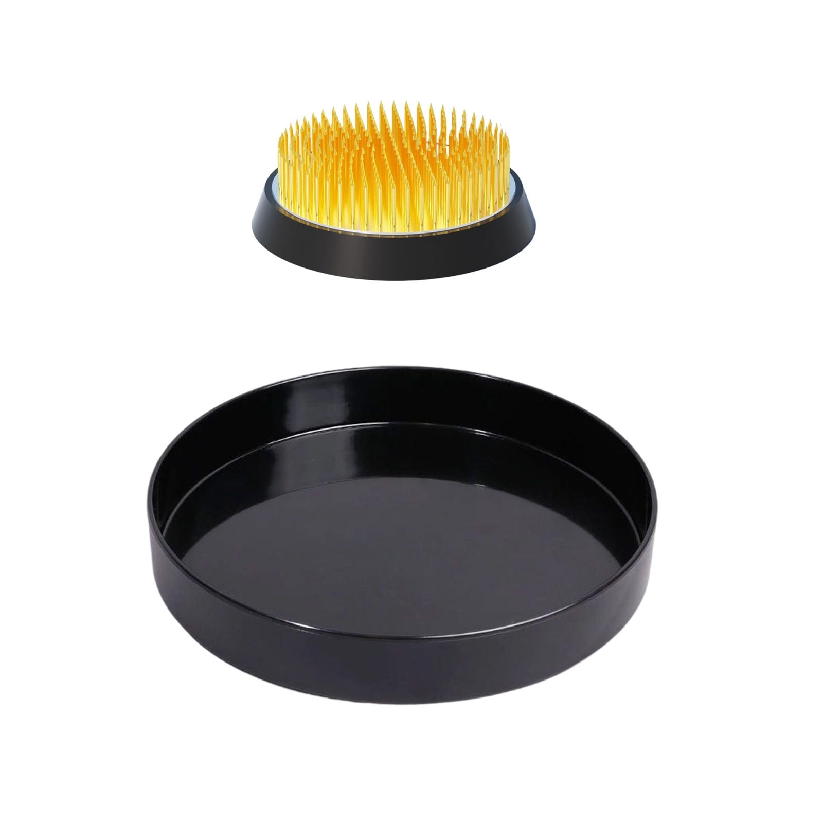 Weloille Black Flower Pot and Planter Insert Set, Drainage Hole Design Plant Container, Creative Gardening Combination Planting Pot, for Indoor Succulent Herb Flower Home Decoration
