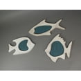 thumbnail image 2 of Things2Die4 Juego de 3 tapices de peces de malla metálica y madera azul y blanca Things2Die4 E20114-SET, 2 of 3