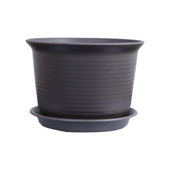 Fasiaou Large Plastic Self Watering Flower Pots Indoor Outdoor with Drainage Holes, Deep Reservoir,Nursery Planting Pot for Indoor Out Door Plants,Black
