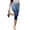 Blue, variant on Capri Pants for Women - Animal Print Pleated 7/8 Length Yoga Pants - Trendy Workout Bottoms,Multicolor M