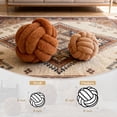 thumbnail image 6 of Knot Pillow Ball Plush - Decorative Throw Pillows for Bed Stress Relief, Round Knot Cushion for Sofa Decor Pet Toy, Khaki 12 Inch, 6 of 8