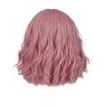 thumbnail image 2 of SUCS WEIKI Women's Wigs Mid-point Dyed Black Gradient Brown Long Curly Hair Big W^aves (Brown-pink), 2 of 5