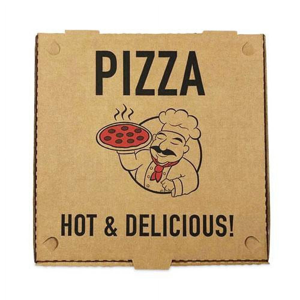 Arvco Printed Pizza Box, 16'', Kraft, 50 ct