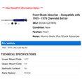 thumbnail image 2 of Front Shock Absorber - Compatible with 1955 - 1975 Chevy Bel Air 1956 1957 1958 1959 1960 1961 1962 1963 1964 1965 1966 1967 1968 1969 1970 1971 1972 1973 1974, 2 of 2
