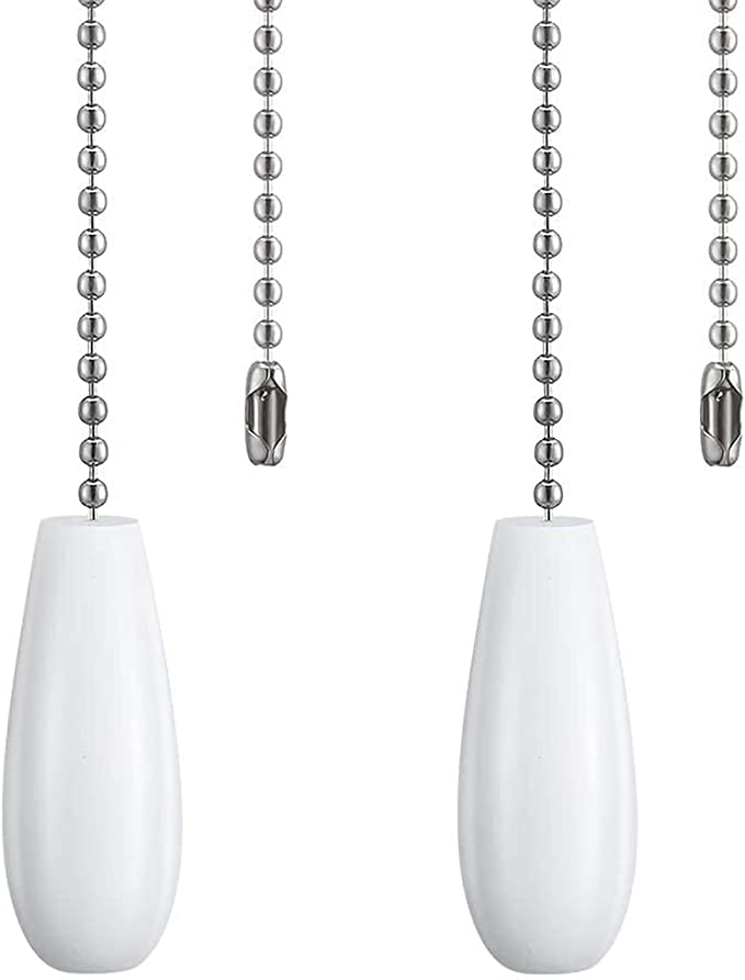 Ceiling Fan Pull Chain Extender, 2pcs Wooden Decorative Pendant