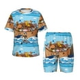thumbnail image 1 of Balery Animals on Noah's Ark Floating Conjunto de Pijama Infantil de Manga Corta con Estampado – Ropa de Dormir de Algodón Suave-Medium, 1 of 6