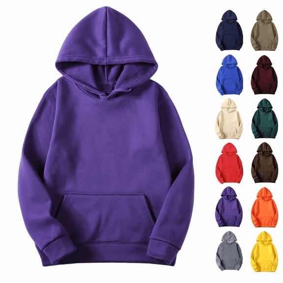Women Hoodies Fashion Crewneck Long Sleeve Sweatshirts Casual Loose Pullover Winter Solid Comfy Trendy Tops with Pockets