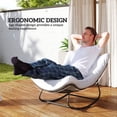 thumbnail image 4 of Outsunny Outdoor Rocking Chair, Oversized Patio Egg Chair, Cream White, 4 of 10