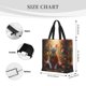 thumbnail image 3 of Fotbe Sunshine Flower Meditating Cat Bolsa Tote con Estampado para Mujer, Bolsos con Cremallera, Bolsa de Hombro Casual de Gran Capacidad con Bolsillos Internos, 3 of 7