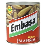 Embasa Whole Jalapeno Pepper with Escabeche, Number 10 Can -- 6 per Case.