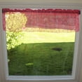 thumbnail image 3 of Floral Lace Window Valance 58 Inch Wide Coral, 3 of 3