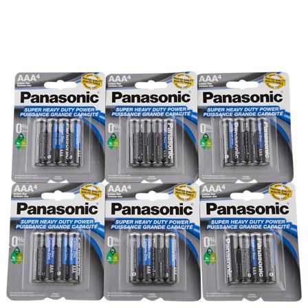 Panasonic Batteries AAA 4-Pack Super Heavy Duty Batteries 6 CT