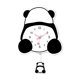 thumbnail image 1 of Reloj de pared con péndulo de panda, reloj colgante de pared, elegante animal, adorno de pared moderno Estilo C, 1 of 9