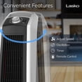 thumbnail image 4 of Lasko 35" 3-Speed Oscillating High Velocity Tower Fan Gray/Black, U35105, 4 of 13