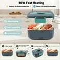 thumbnail image 3 of 2-in-1 Heated Lunch Box, 90W Portable Food Warmer with Removable Stainless Steel Container, 3 of 6